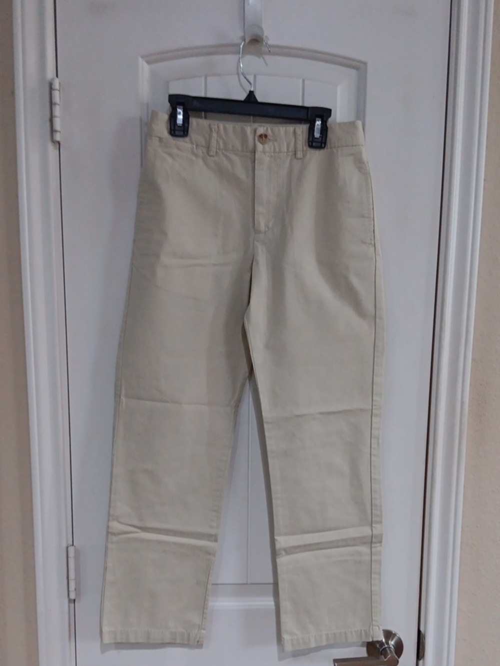 Polo Ralph Lauren Girls Chino Pants Size 12 Khaki Flat Front Classic Navy Pony